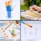 Acrylic Paint Brush Set, 60 pcs Nylon Hair Paint Brushes for All Purpose Oil Watercolor Face Body Rock Painting Artist, Small Paint Brush Kits for Kids Adult Drawing